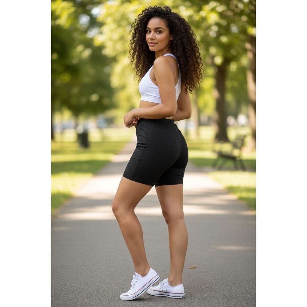 Refuge Your Fashion Escape Womens Black Cinched Bum High Rise Activewear Athleis